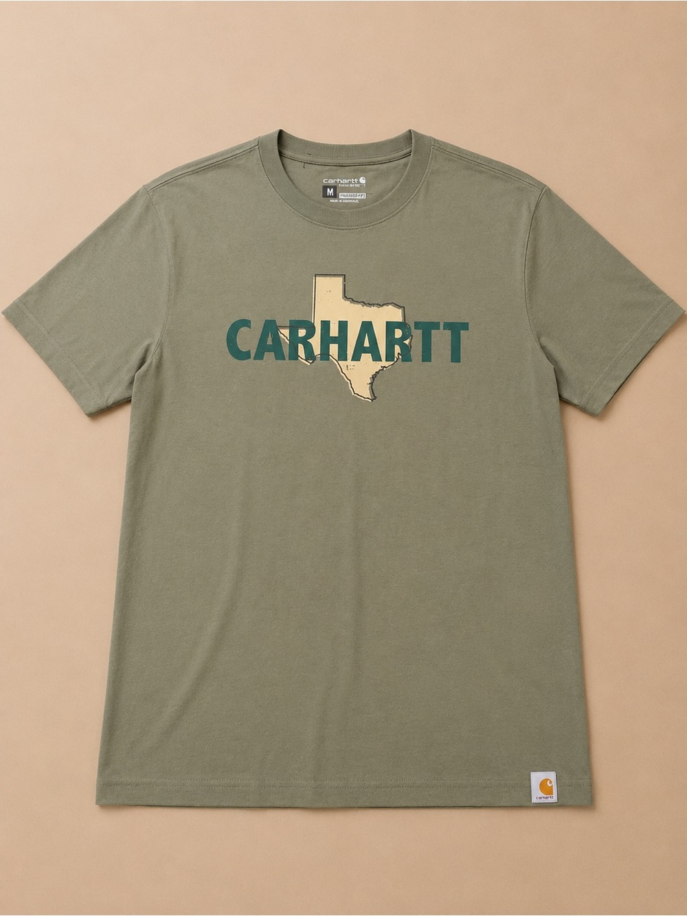 Carhartt Olive Green Texas Logo Short Sleeve Tee